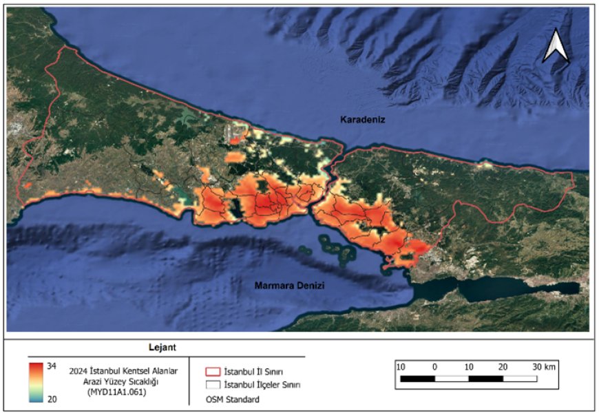 İstanbul’da 2003–2024 yılları arasında ilçe bazlı yapılaşma ve yüzey sıcaklığı ilişkisi: MODIS verileri ile bir analiz